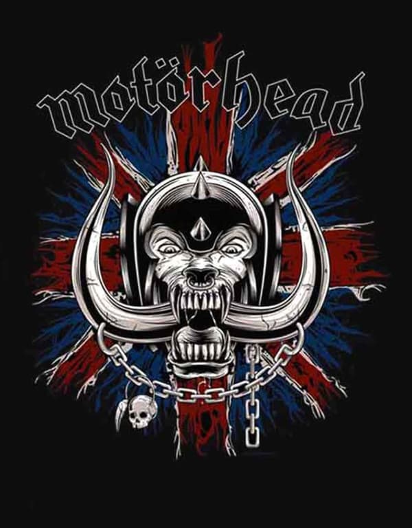 Motorhead Hoodie British Warpig Band Logo Official Mens Black Pullover