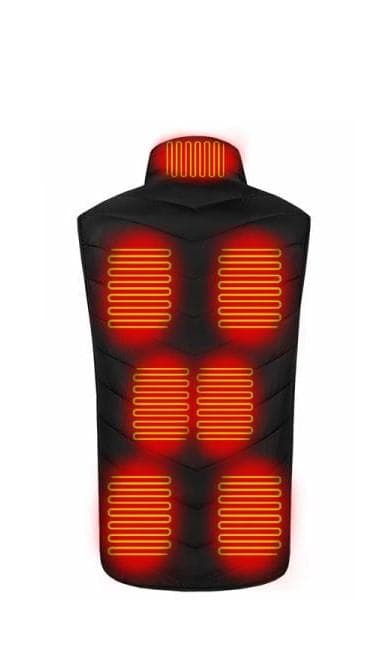 Uppladdningsbar Värmeväst 9 värmezoner Liten L/XL Väst