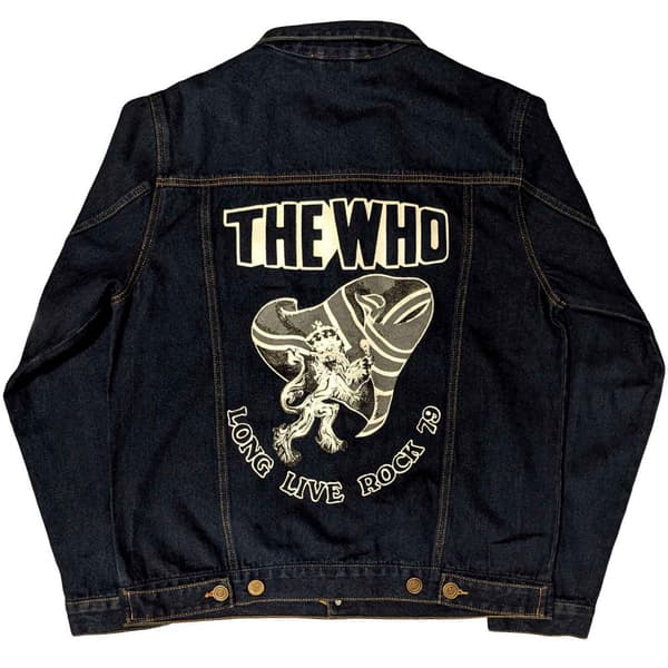 The Who Denim Jacket Long Live Rock Band Logo Official Unisex Blue