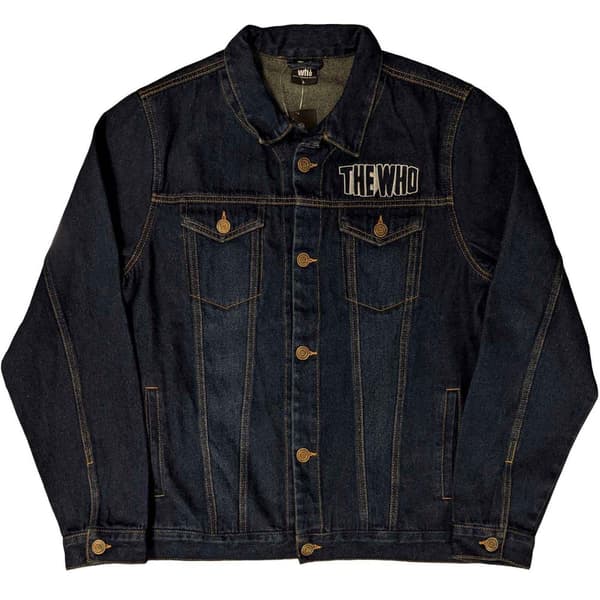 The Who Denim Jacket Long Live Rock Band Logo Official Unisex Blue Blue XXL