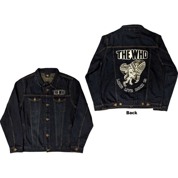The Who Unisex Denim Jacket: Long Live Rock (Back Print) (Large)