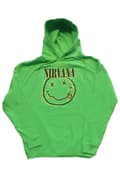 Miniatyrbild 1 av 3: Nirvana Hoodie Inverse Smile Band Logo Official Unisex Green Pullover