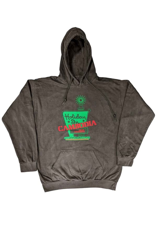 Dead Kennedys Hoodie Holiday in Cambodia Official Unisex Charcoal Grey Pullover Charcoal S