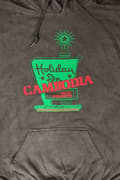 Miniatyrbild 2 av 2: Dead Kennedys Hoodie Holiday in Cambodia Official Unisex Charcoal Grey Pullover