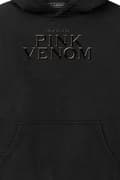 Miniatyrbild 3 av 4: BlackPink Hoodie Pink Venom Oil Stroke Logo Official Unisex Black Pullover