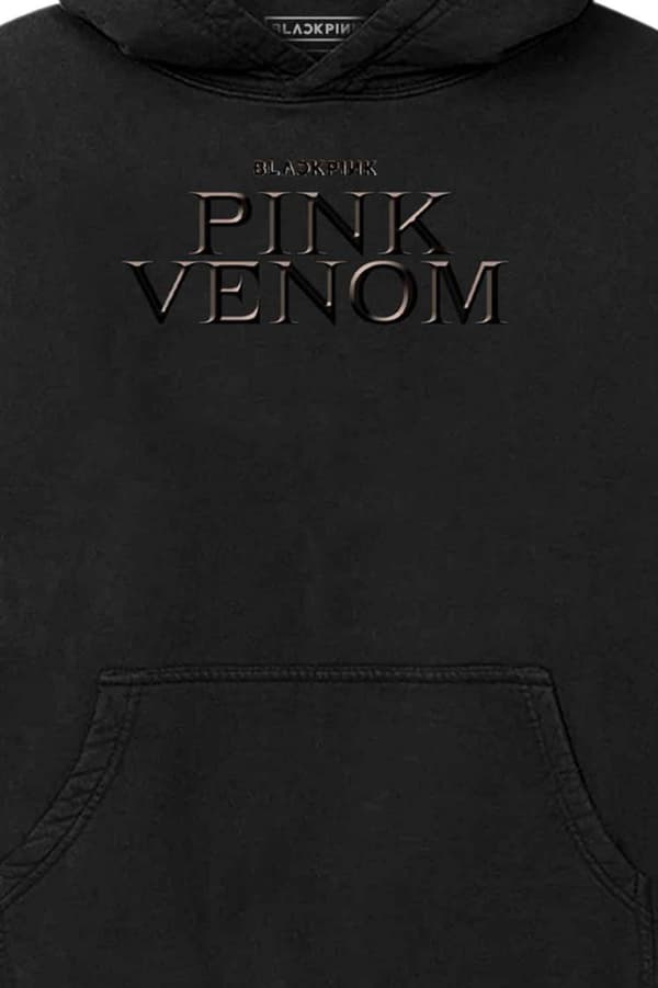 BlackPink Hoodie Pink Venom Oil Stroke Logo Official Unisex Black Pullover