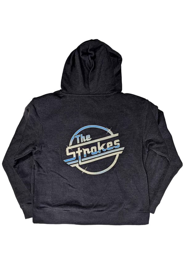 The Strokes Hoodie OG Magna Band Logo Official Unisex Navy Blue Zipped