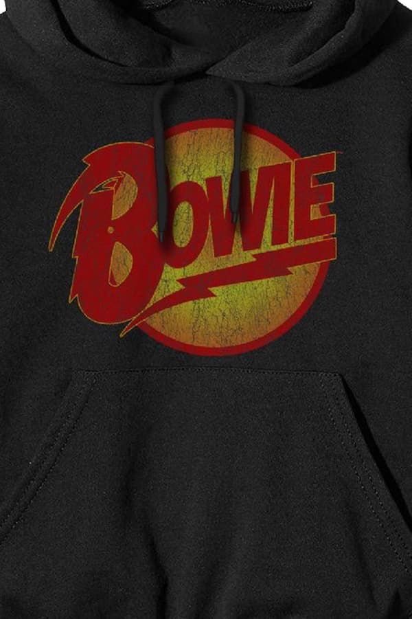 David Bowie Hoodie Vintage Diamond Dogs Logo Official Unisex Black Pullover