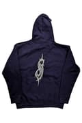 Miniatyrbild 2 av 4: Slipknot Hoodie Splatter Band Logo Official Unisex Navy Blue Pullover