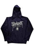 Miniatyrbild 1 av 4: Slipknot Hoodie Splatter Band Logo Official Unisex Navy Blue Pullover