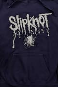 Miniatyrbild 3 av 4: Slipknot Hoodie Splatter Band Logo Official Unisex Navy Blue Pullover