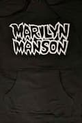 Miniatyrbild 3 av 4: Marilyn Manson Hoodie Classic Logo Official Unisex Black Pullover