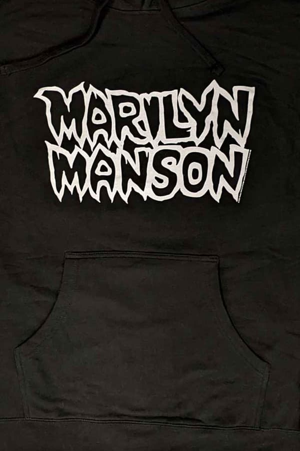 Marilyn Manson Hoodie Classic Logo Official Unisex Black Pullover
