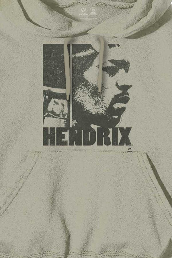 Jimi Hendrix Hoodie Let Me Live Logo Official Unisex Sand Pullover