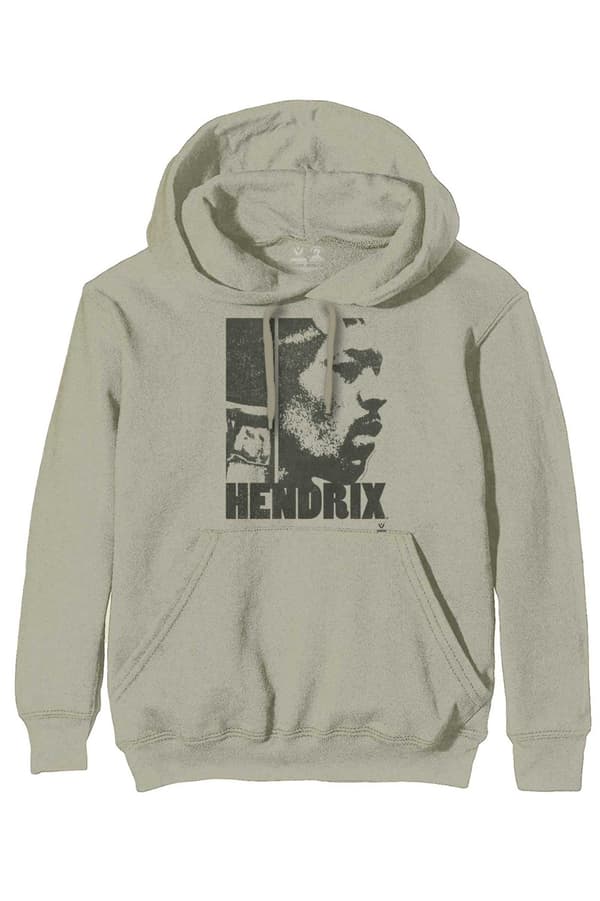 Jimi Hendrix Hoodie Let Me Live Logo Official Unisex Sand Pullover