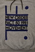 Miniatyrbild 2 av 3: New Order Hoodie Movement Band Logo Official Unisex Grey Pullover