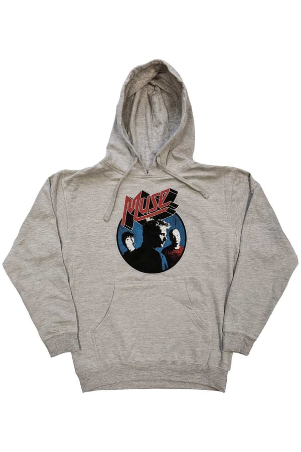 Muse Hoodie Get Down Bodysuit Band Logo Official Unisex Grey Pullover