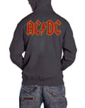 Miniatyrbild 2 av 4: AC/DC Hoodie Classic Band Logo Highway To Hell Official Charcoal Zipped