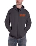 Miniatyrbild 1 av 4: AC/DC Hoodie Classic Band Logo Highway To Hell Official Charcoal Zipped