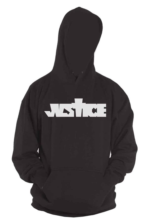 Justin Bieber Hoodie Justice Logo Official Mens Black Pullover