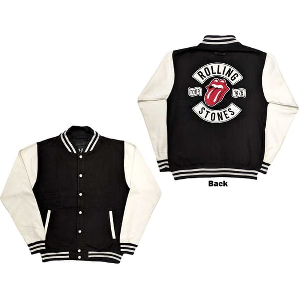 The Rolling Stones Unisex Varsity Jacket: Tour '78 (Back Print) (X-Large)