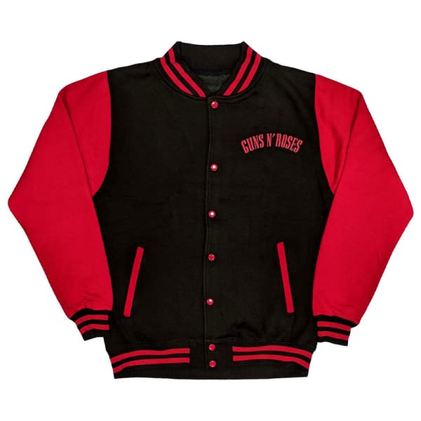 Guns N' Roses Jacket Appetite For Destruction Official Unisex Black Varsity