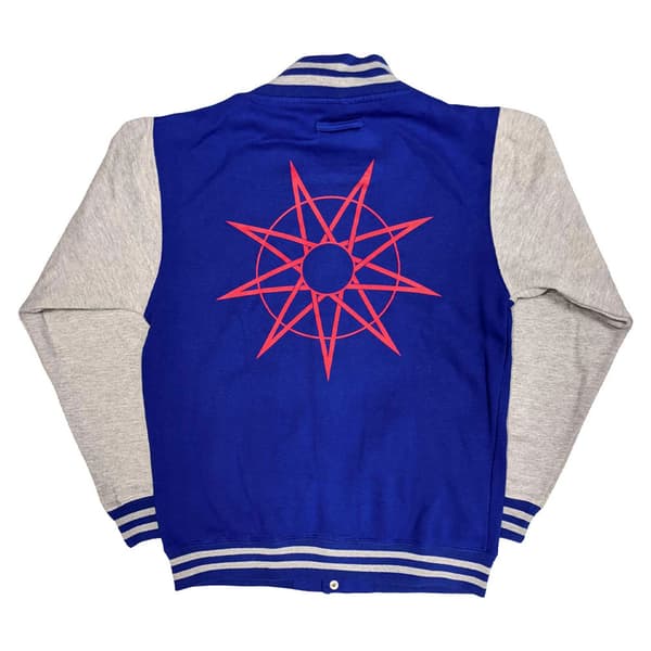 Slipknot Jacket 9 Point Star Band Logo Official Unisex Blue Varsity