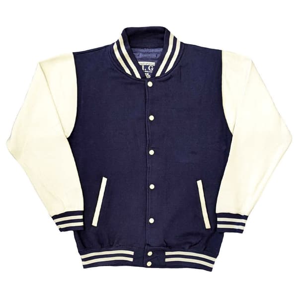 Biggie Smalls Jacket Crown Logo Official Unisex Navy Blue Varsity