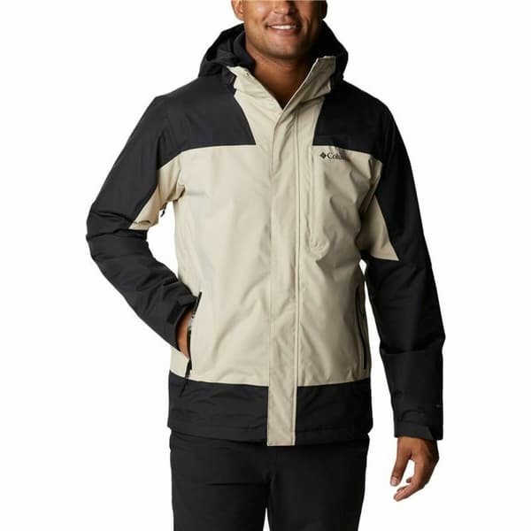 Jakke til Voksne Columbia Electric Peak Sort Beige 2-i-1 Med hætte - XL