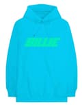 Miniatyrbild 1 av 2: Billie Eilish Hoodie Logo and Blohsh Official Neon Blue Pullover