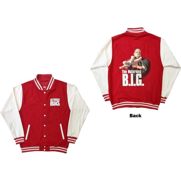 Biggie Smalls Unisex Varsity Jacket: Reachstrings (Back Print) (X-Large)