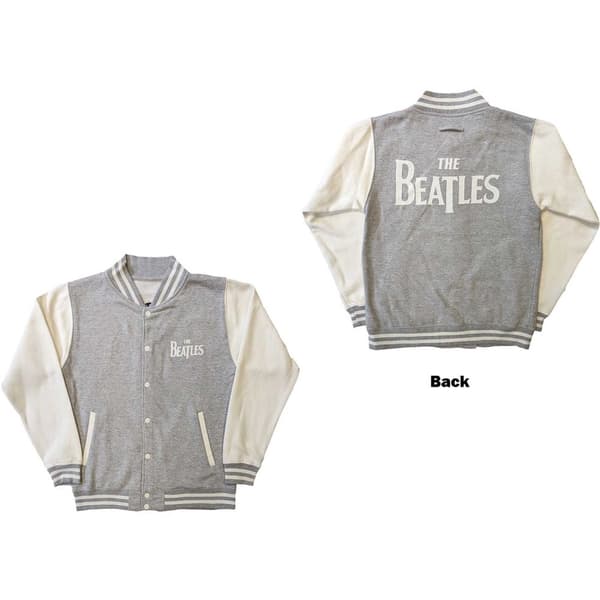 The Beatles Unisex Varsity Jacket: Drop T Logo (Back Print) (Medium)