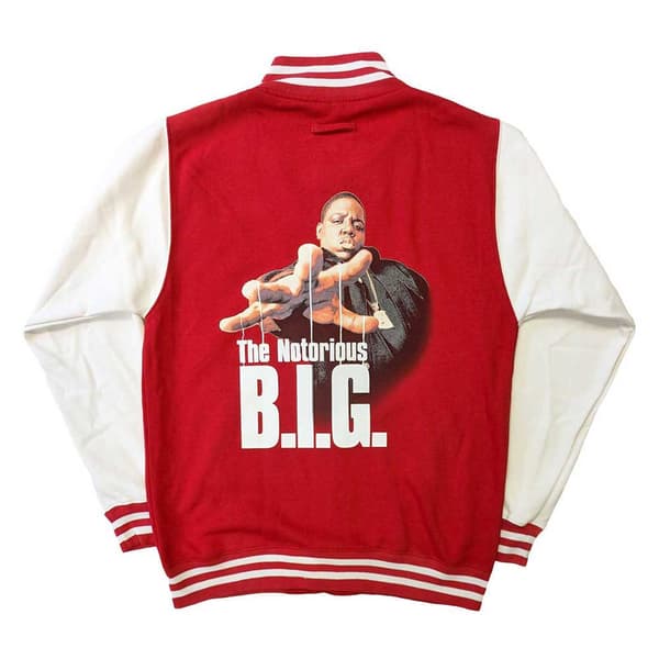 Biggie Smalls Varsity Jacket Reachstrings Logo Official Unisex Red