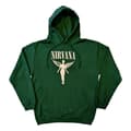 Miniatyrbild 4 av 4: Nirvana Hoodie Angelic Mono Band logo Official Unisex Green Pullover