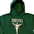 Miniatyrbild 2 av 4: Nirvana Hoodie Angelic Mono Band logo Official Unisex Green Pullover