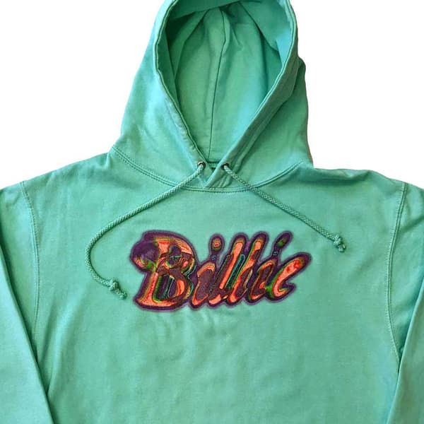 Billie Eilish Hoodie Silhouettes Logo Official Unisex Green Pullover