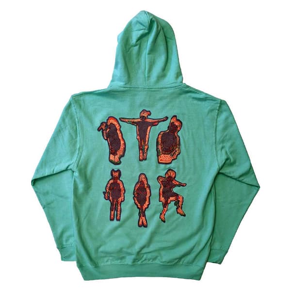 Billie Eilish Hoodie Silhouettes Logo Official Unisex Green Pullover