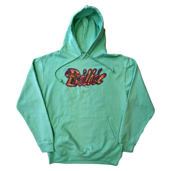 Billie Eilish Hoodie Silhouettes Logo Official Unisex Green Pullover