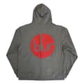 Miniatyrbild 2 av 4: Blur Hoodie Circle Band Logo Official Unisex Grey Zipped