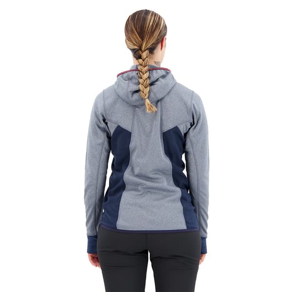 Salewa Fleece Med Hætte Puez Hybrid Polarlite Blå S Kvinde