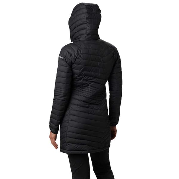 Columbia Mellemlang Jakke Powder Lite Sort S Kvinde