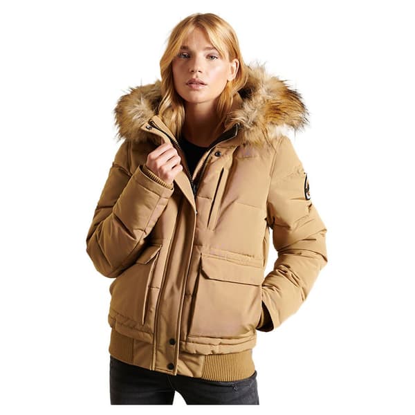Superdry Bomberjacka Everest Beige M Kvinna