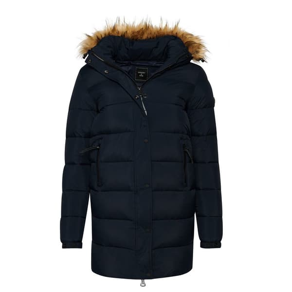 Superdry Jacka Vintage Hooded Mid Layer Mid Blå S Kvinna