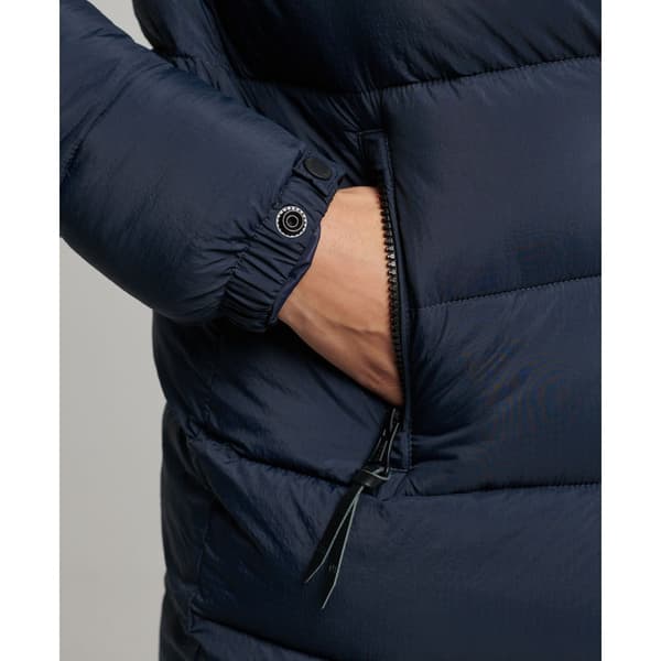 Superdry Jacka Vintage Hooded Mid Layer Mid Blå S Kvinna