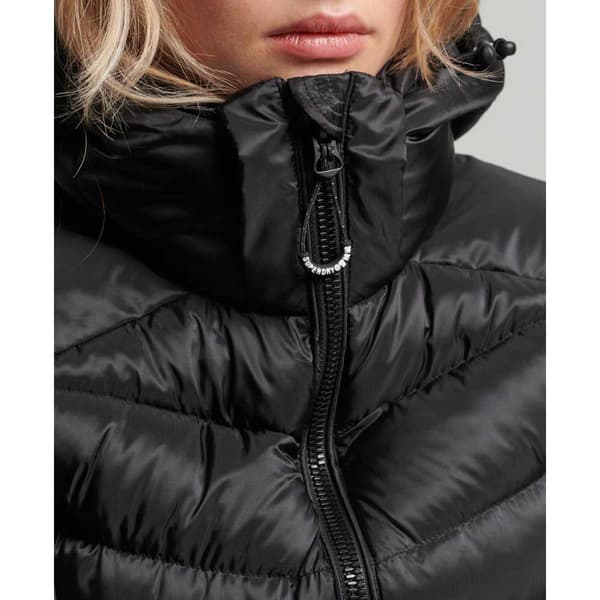 Superdry Vadderad Jacka Fuji Svart S Kvinna