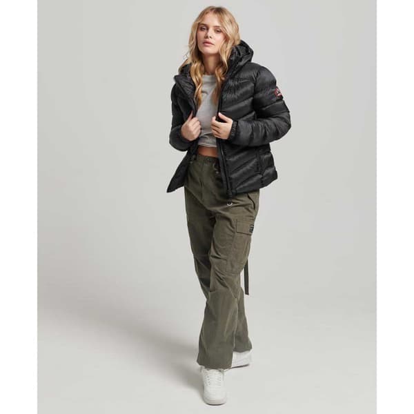 Superdry Vadderad Jacka Fuji Svart S Kvinna