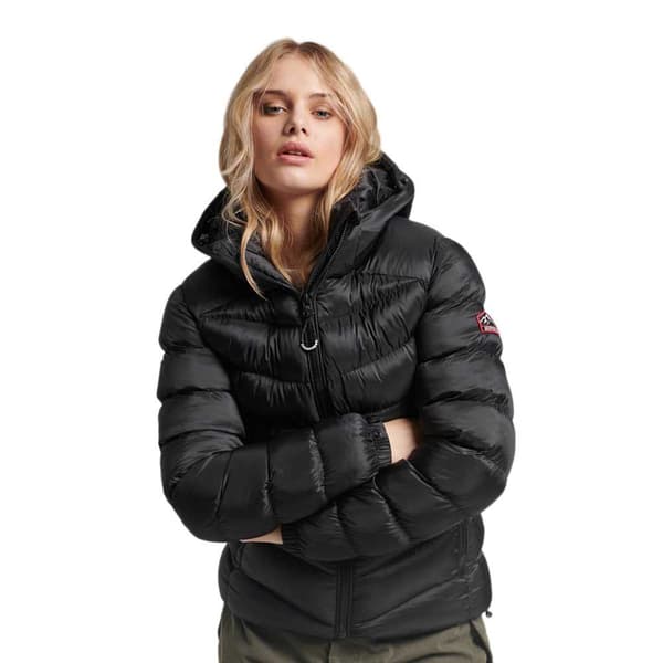 Superdry Vadderad Jacka Fuji Svart S Kvinna