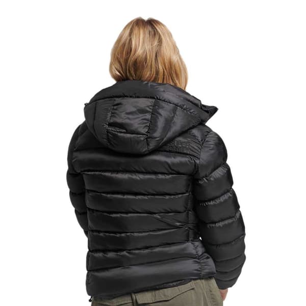 Superdry Vadderad Jacka Fuji Svart M Kvinna