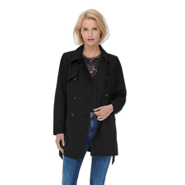 Only Trenchcoat Valerie Svart M Kvinna