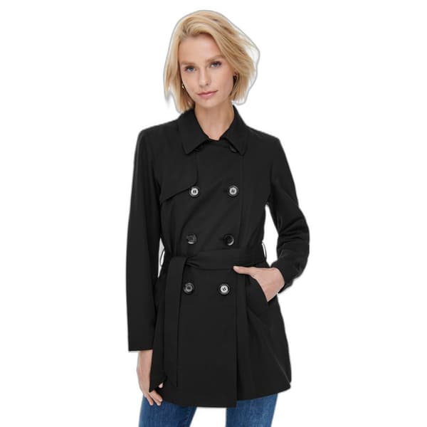 Only Trenchcoat Valerie Svart M Kvinna